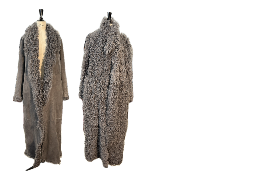 #988 REVERSIBLE CURLED LONG HAIR SHEARLING