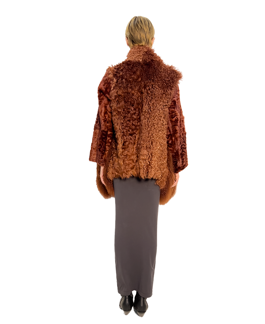 #1815 REVERSIBLE KALGAN SHEARLING & BRENSCHUAN SLEEVELESS