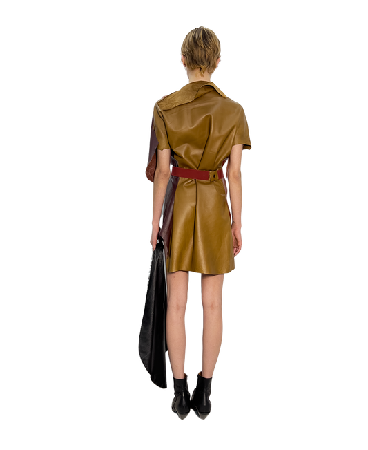 TWO WAY SOFT LEATHER DRESS SHIRT