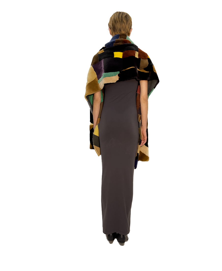 'BOA' PATCHWORK OVERSIZED SCARF