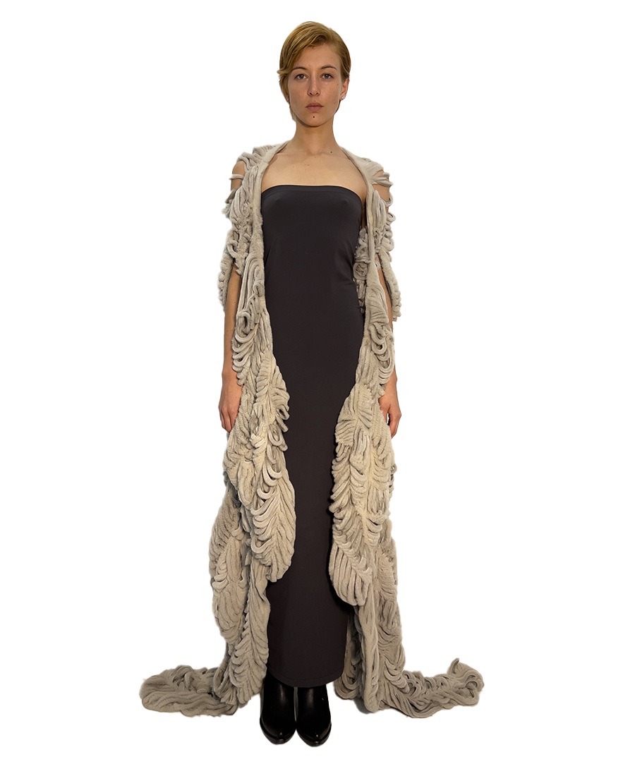 'NET' HAND-CUT MINK COAT