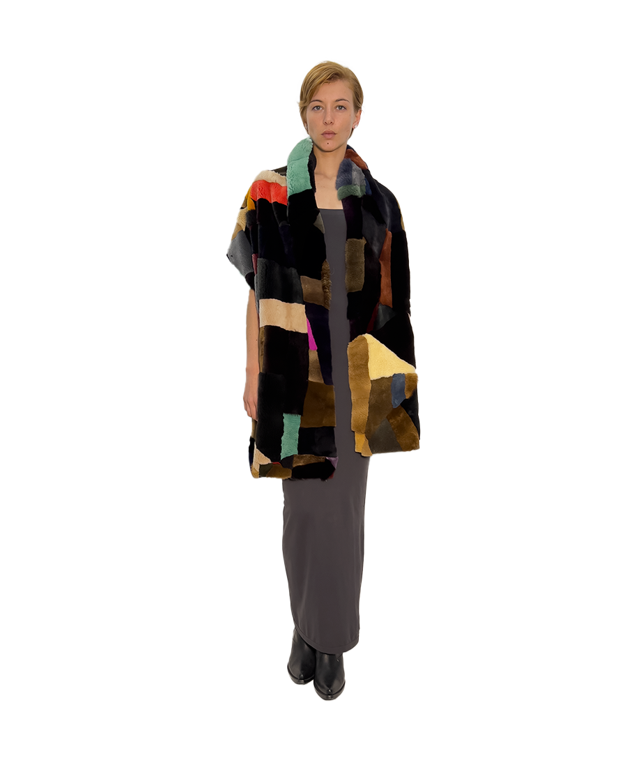'BOA' PATCHWORK OVERSIZED SCARF