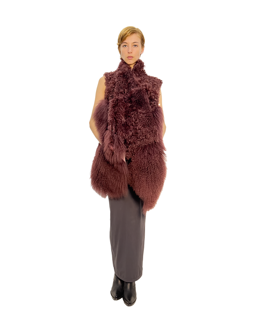 #1815 REVERSIBLE KALGAN SHEARLING & BRENSCHUAN SLEEVELESS