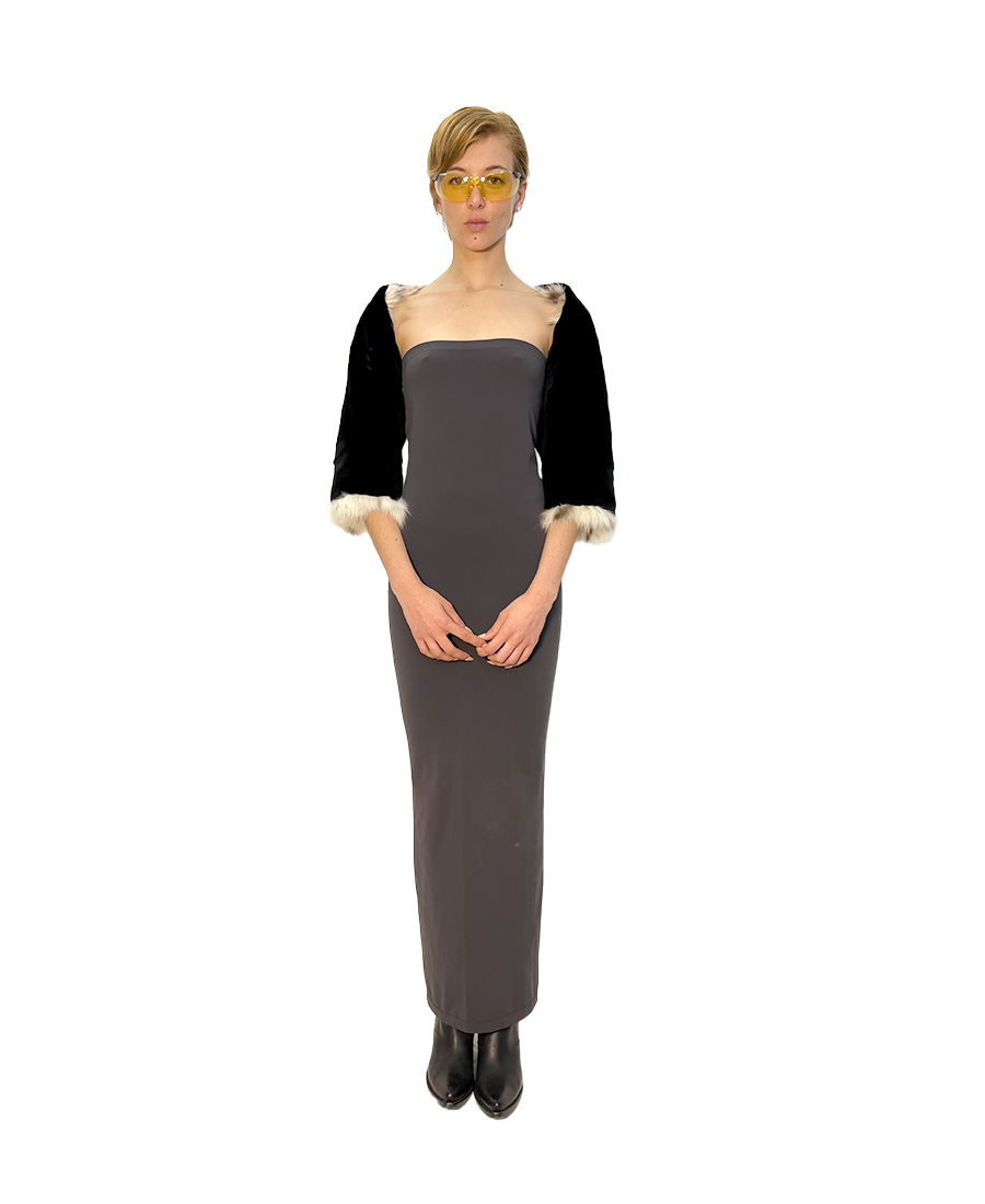 REVERSIBLE BOLERO LYNX & MINK