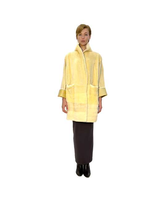 #1471 ‘CLARA 1.1’ REVERSIBLE EPILATED VANILLA MINK