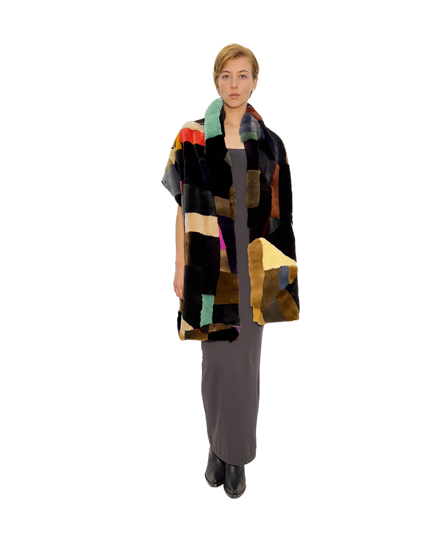 'BOA' PATCHWORK OVERSIZED SCARF