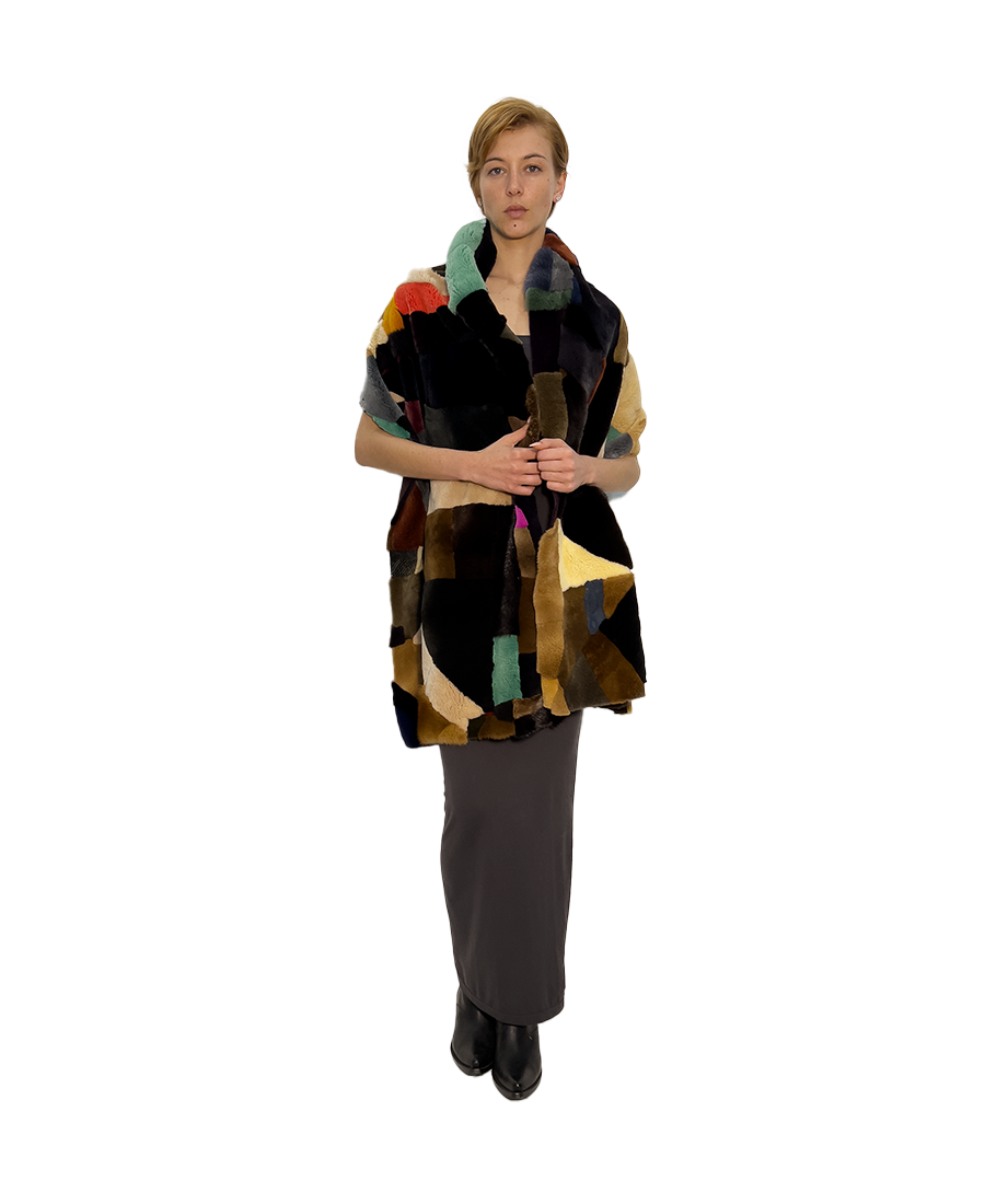 'BOA' PATCHWORK OVERSIZED SCARF