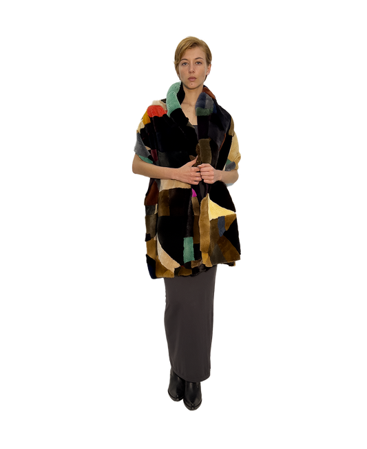 'BOA' PATCHWORK OVERSIZED SCARF