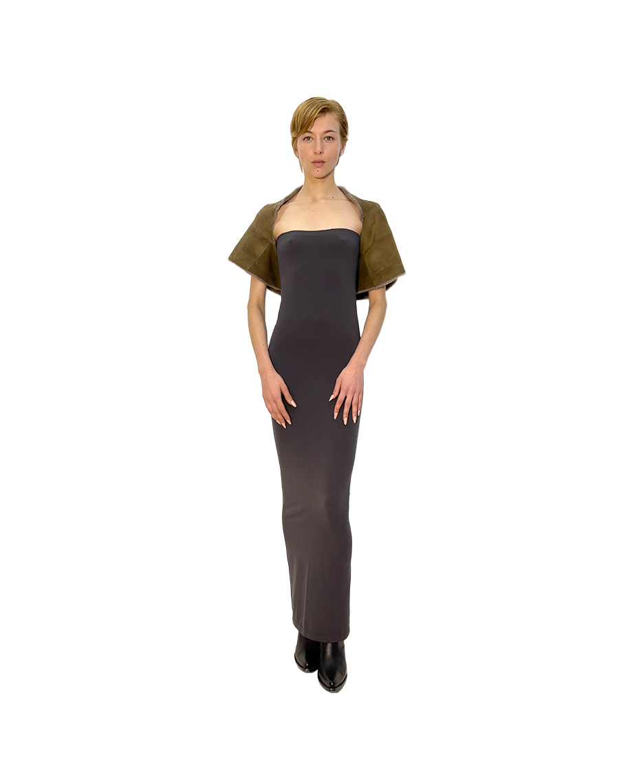 61. natural brown epilated minkmtop with dorsal elastic band