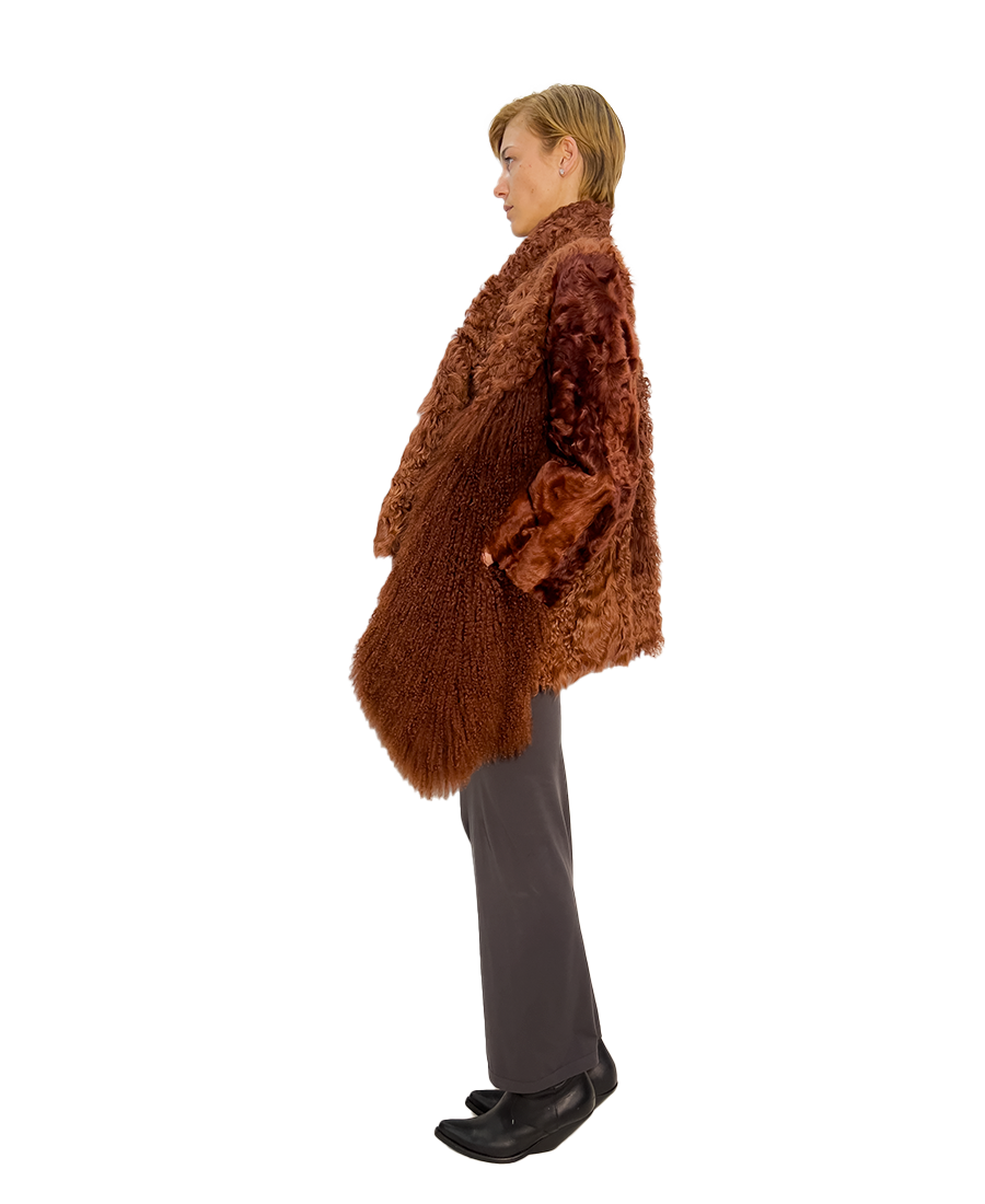 #1815 REVERSIBLE KALGAN SHEARLING & BRENSCHUAN SLEEVELESS