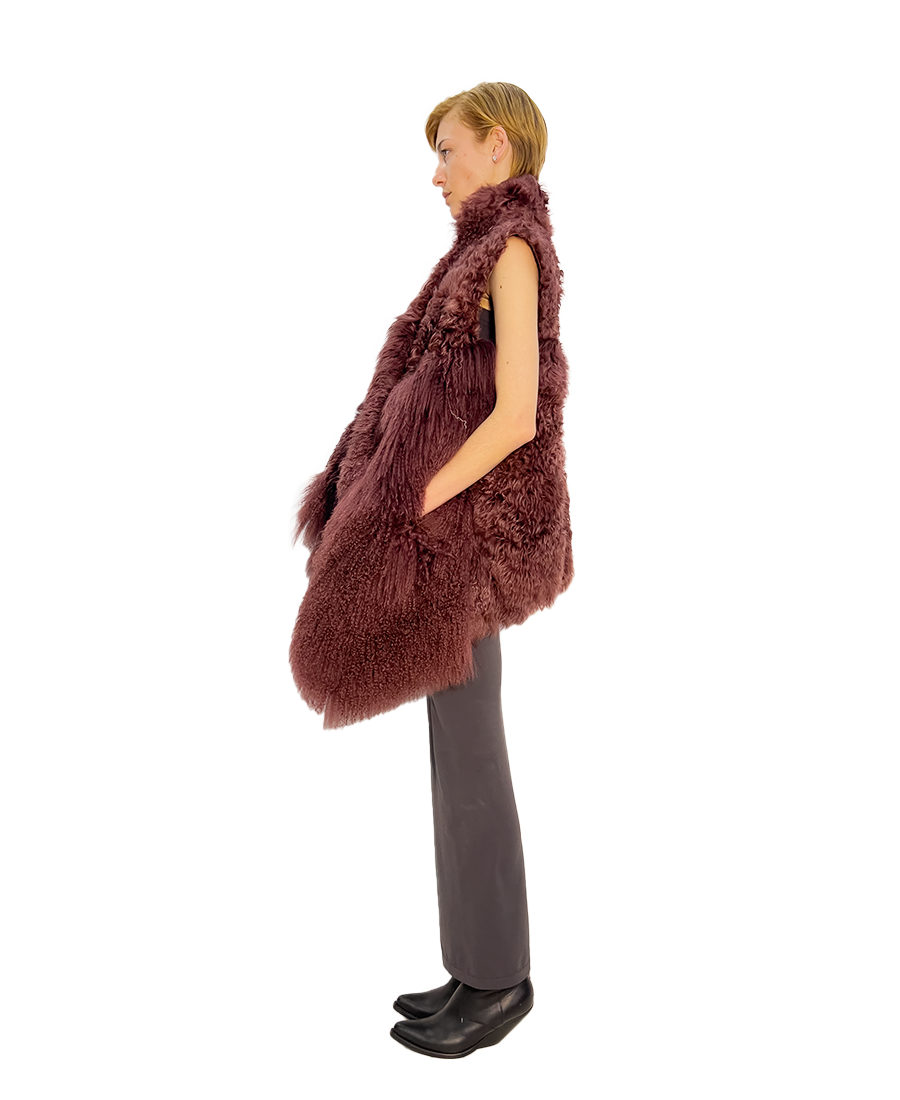 #1815 REVERSIBLE KALGAN SHEARLING & BRENSCHUAN SLEEVELESS