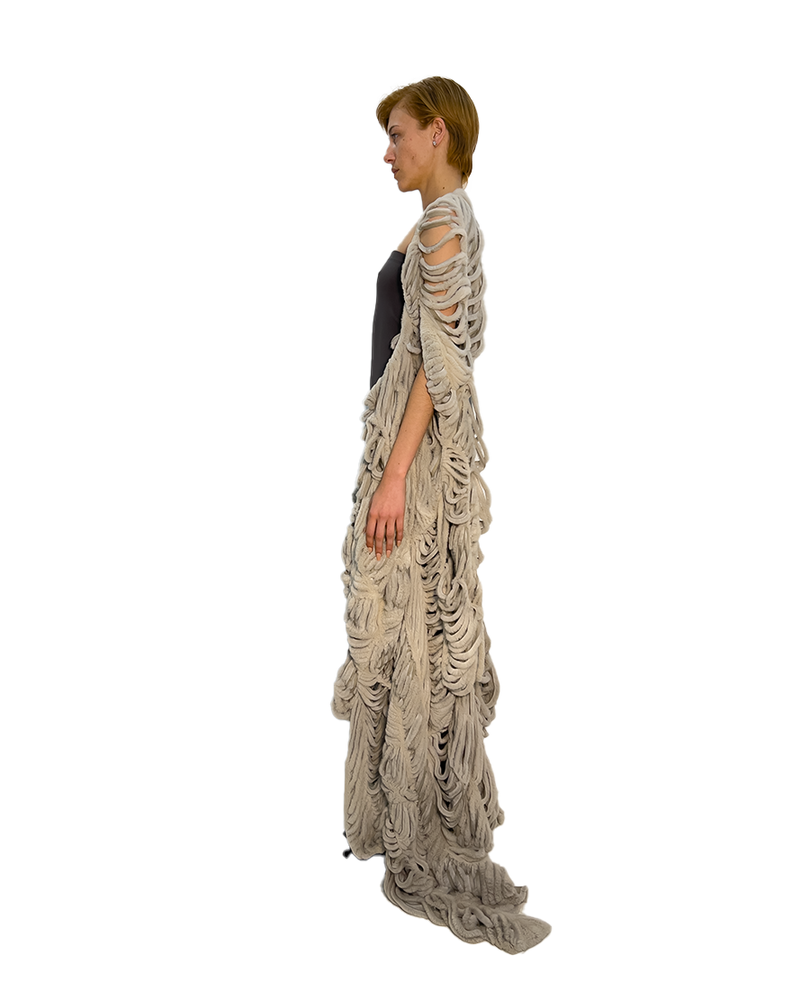'NET' HAND-CUT MINK COAT
