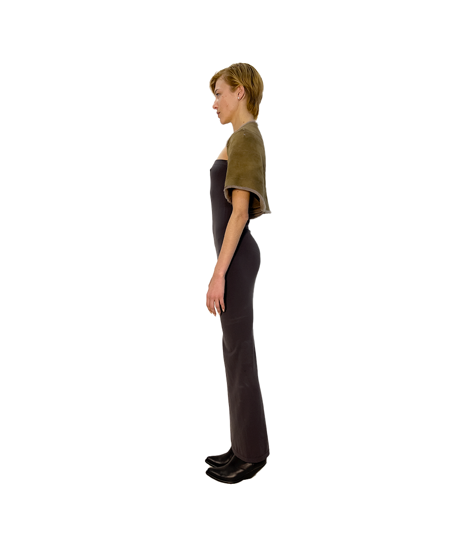 61. natural brown epilated minkmtop with dorsal elastic band