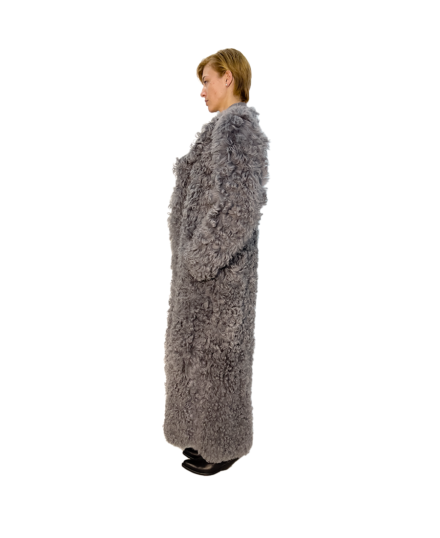 #988 REVERSIBLE CURLED LONG HAIR SHEARLING