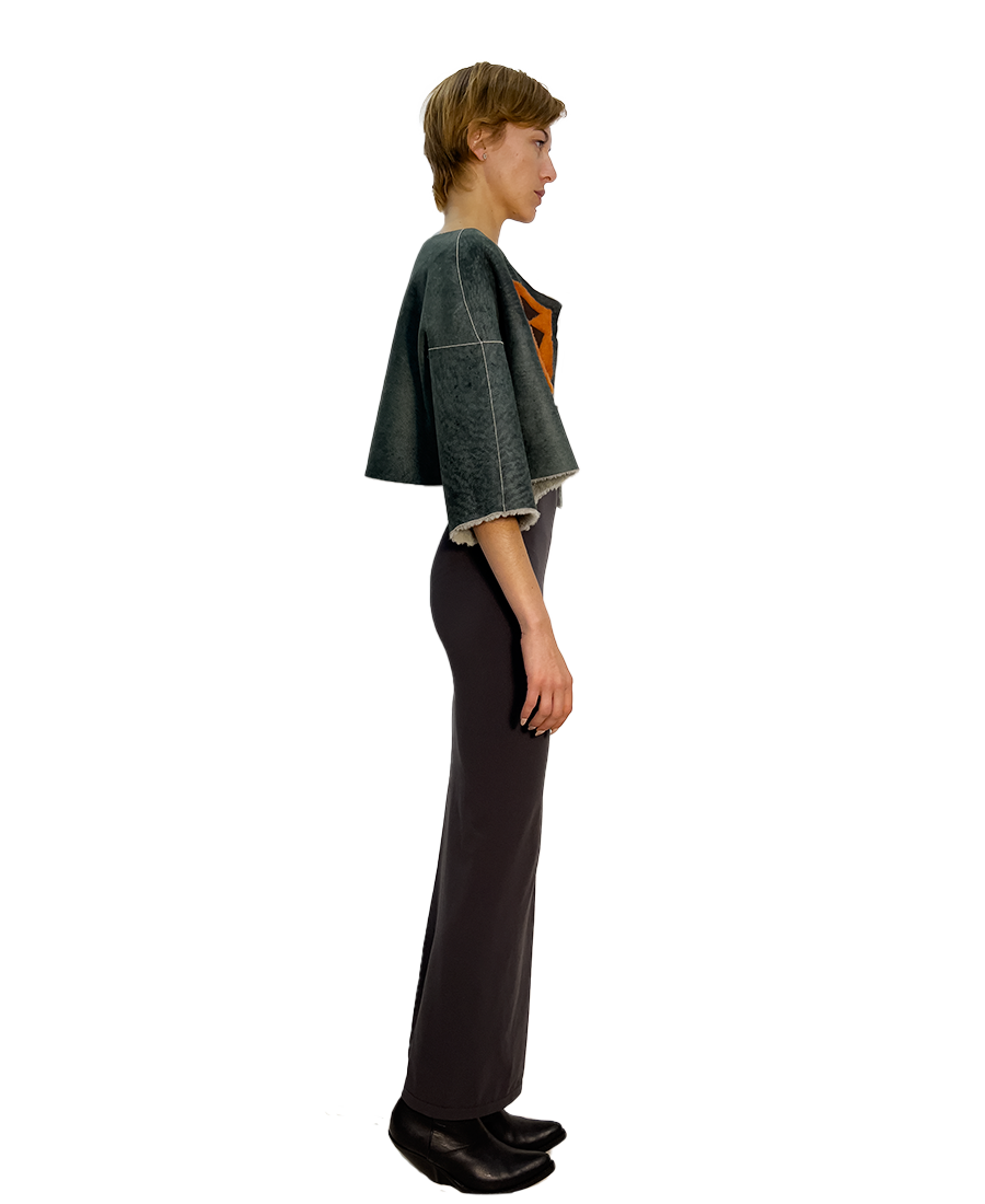 #1741 REVERSIBNLE SHEARLING & EMBROIDERY